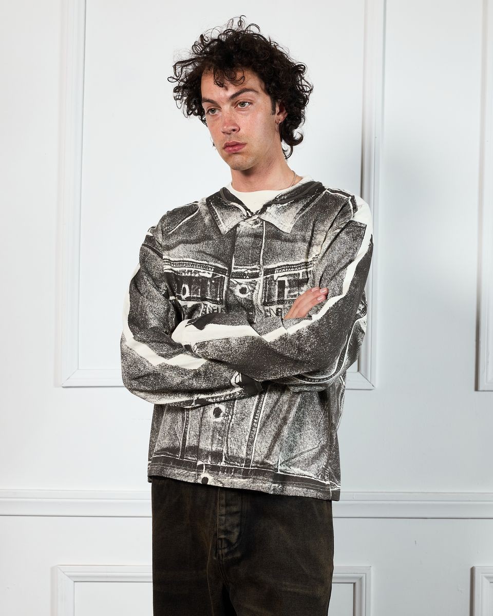 ��PLEASURES/�ץ쥸�㡼����TRUCKER HEAVYWEIGHT LONG SLEEVE SHIRT ĹµT����� / BONE