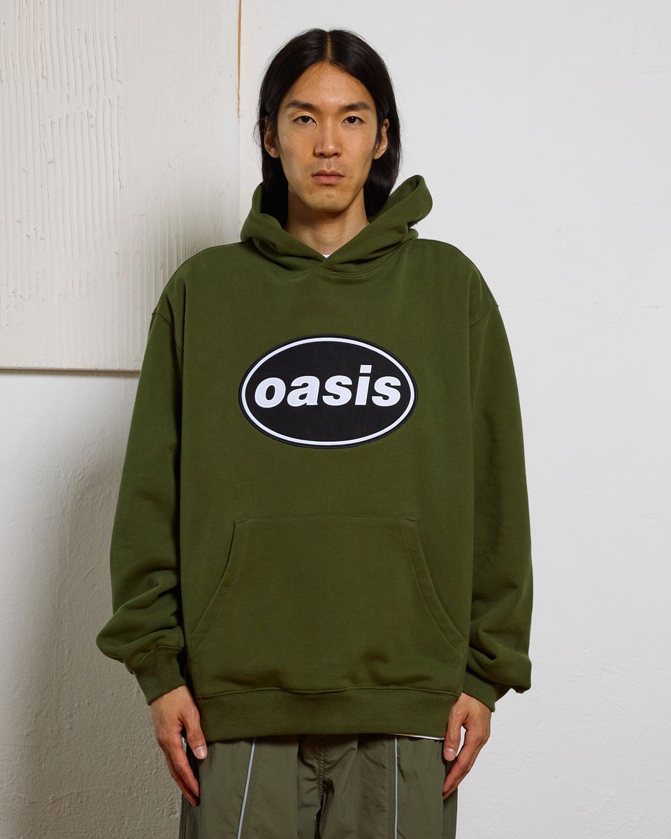 ��PLEASURES/�ץ쥸�㡼����OASIS��KNEBWORTH HOODIE �ѡ����� / OLIVE