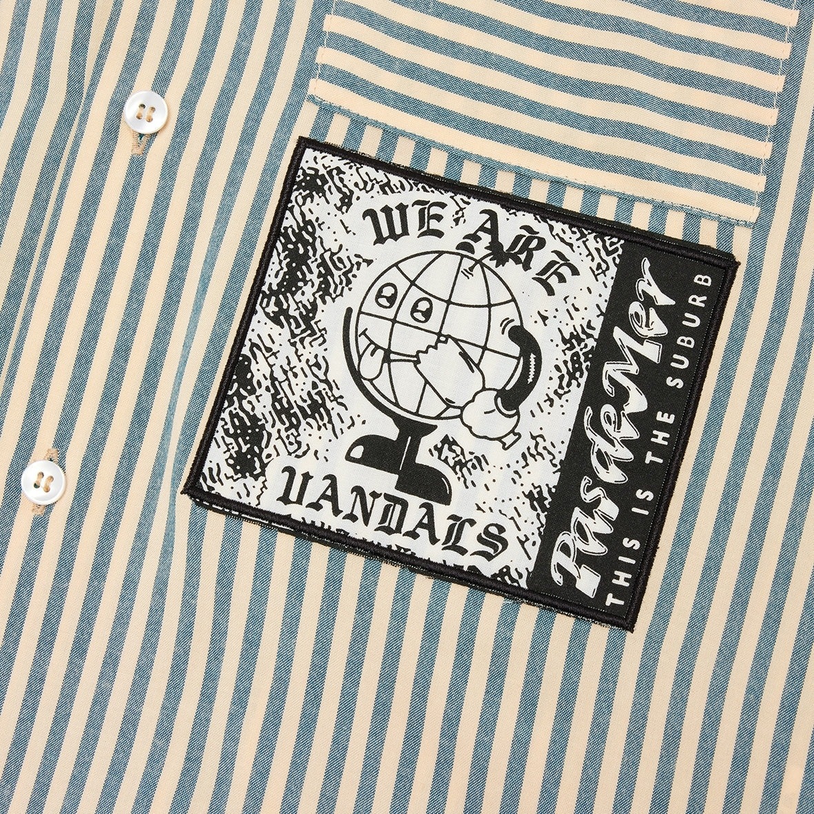 PAS DE MER/ѥɥWAV SHIRT Ⱦµ / NATURAL ۥ磻/GREEN ꡼