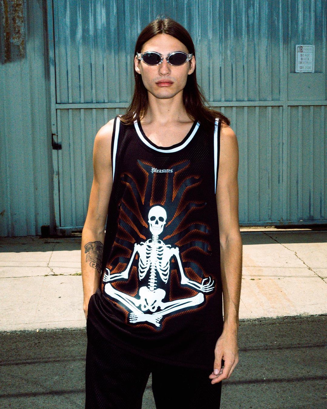 PLEASURES/ץ쥸㡼MEDITATION BASKETBALL JERSEY 󥯥ȥå / BLACK ֥å