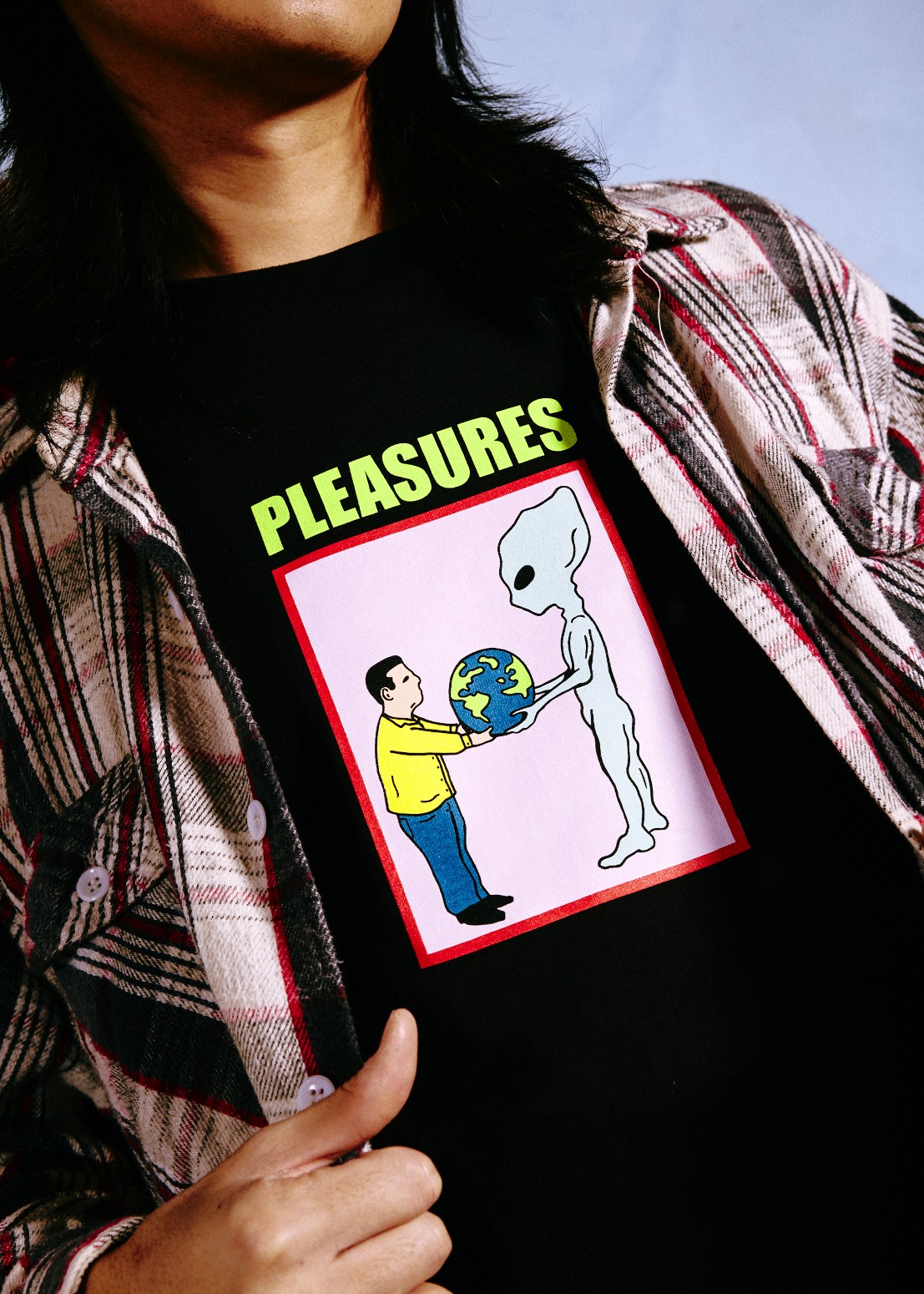 PLEASURES/ץ쥸㡼GIFT T-SHIRT T / BLACK