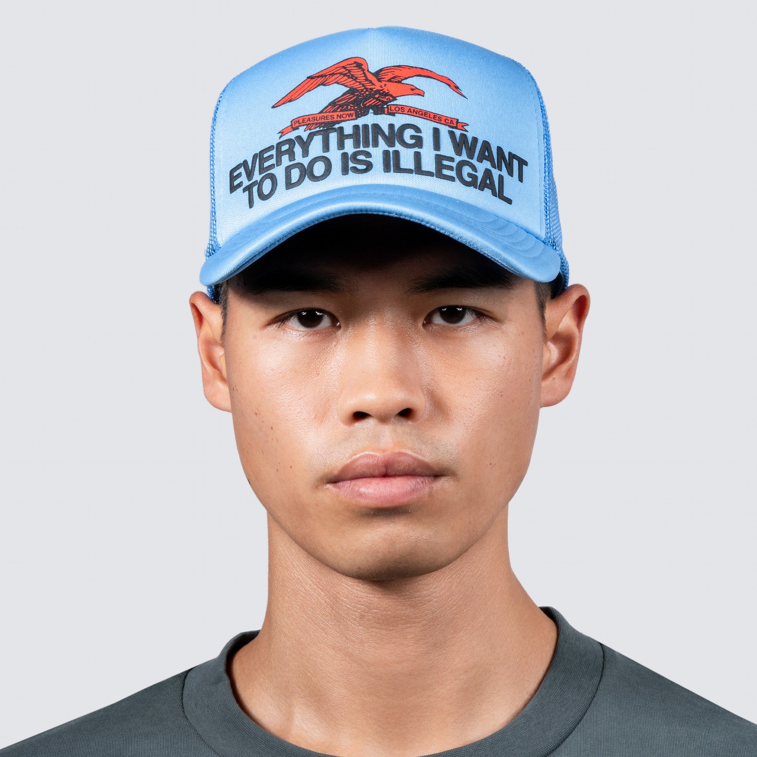 ��PLEASURES/�ץ쥸�㡼����ILLEGAL TRUCKER �ȥ�å�������å� / BLUE