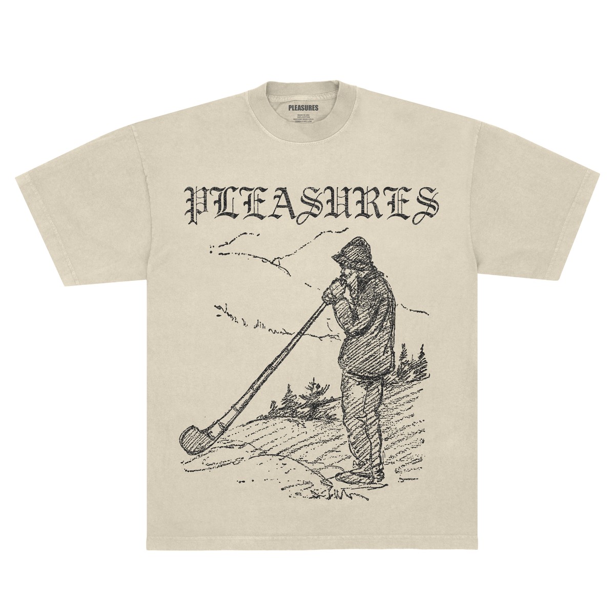 ��PLEASURES/�ץ쥸�㡼����PIPE T-SHIRT T����� / SAND