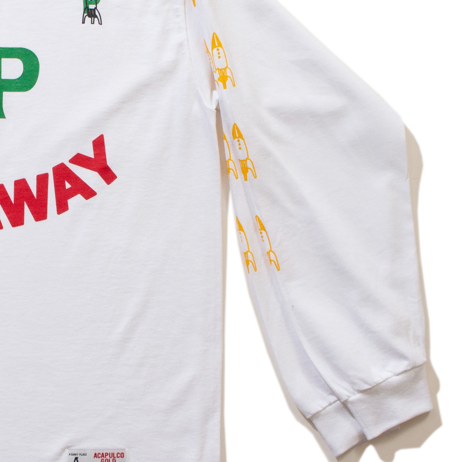 ACAPULCO GOLD/ץ륳 ɡUP UP AND AWAY LS TEE ĹµT / WHITE ۥ磻