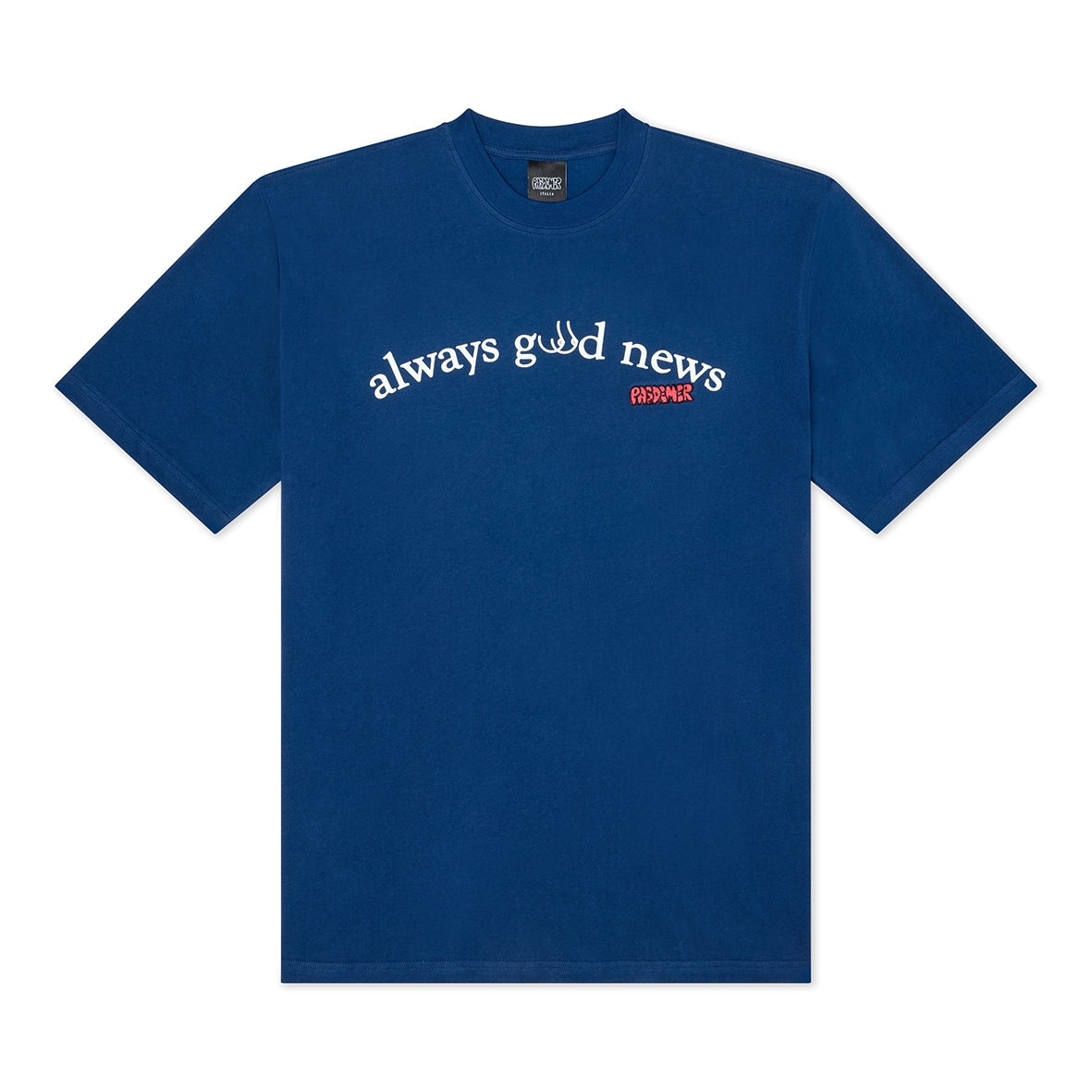 PAS DE MER/ѥɥALWAYS GOOD NEWS T-SHIRT T / BLUE NAVY