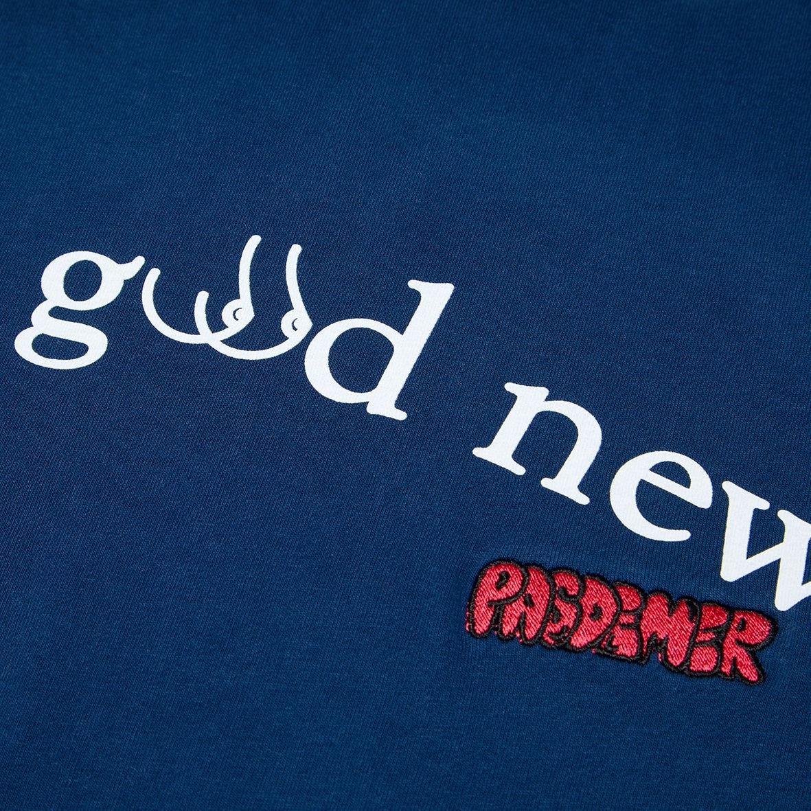 PAS DE MER/ѥɥALWAYS GOOD NEWS T-SHIRT T / BLUE NAVY