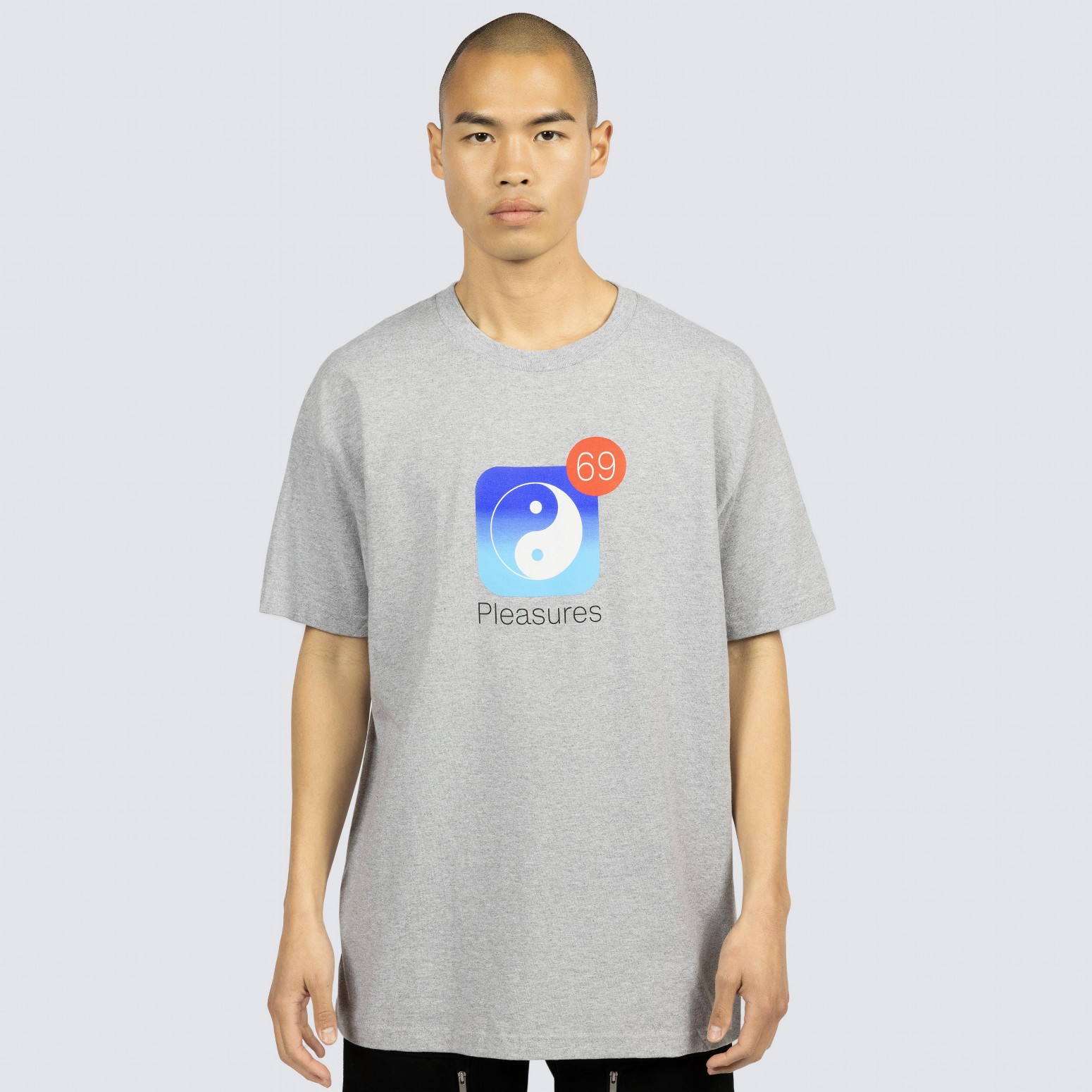 ��PLEASURES/�ץ쥸�㡼����NOTIFY T-SHIRT T����� / HEATHER GREY