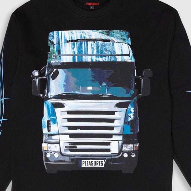 ��PLEASURES/�ץ쥸�㡼����SEMI HEAVYWEIGHT LONG SLEEVE SHIRT ĹµT����� / BLACK