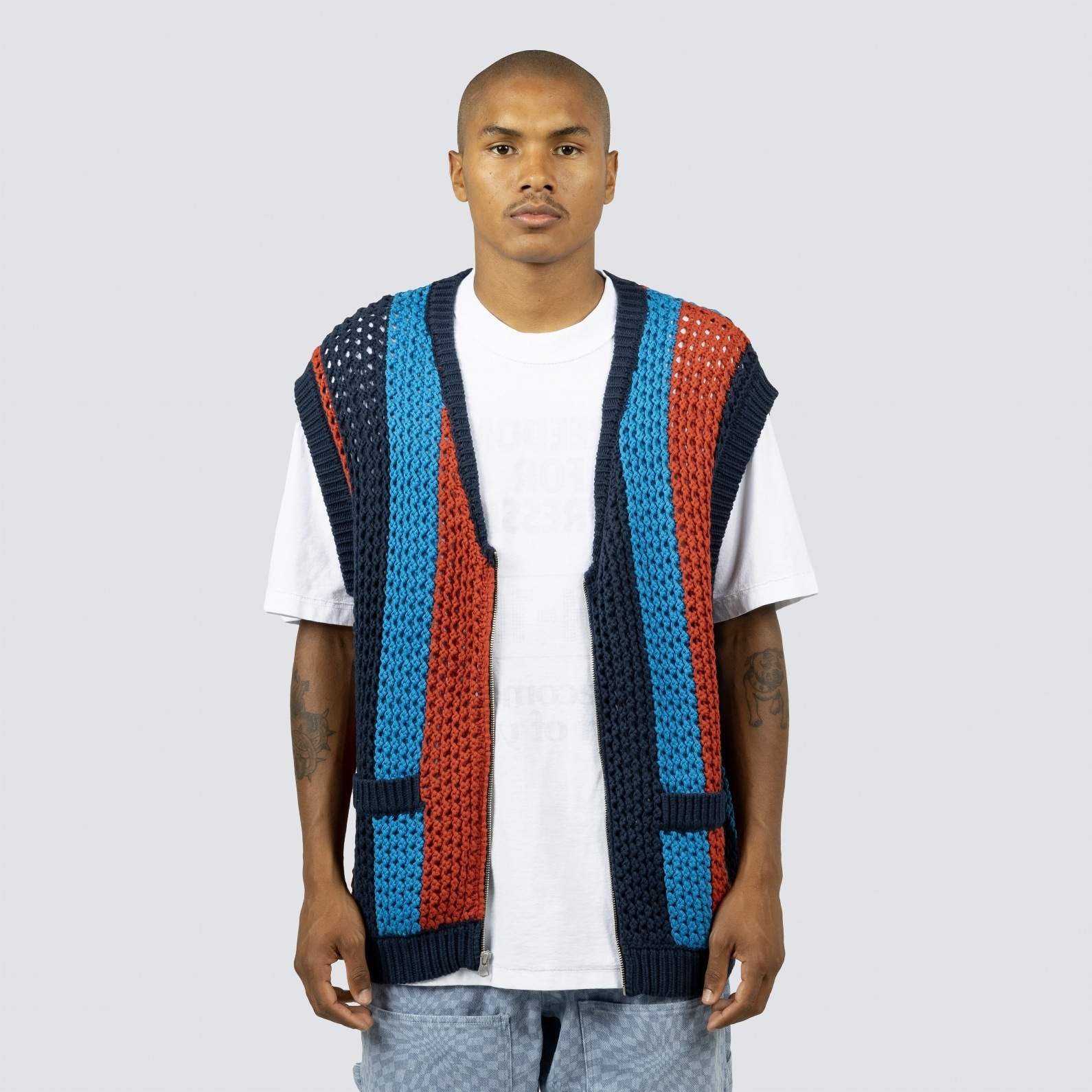 PLEASURES/ץ쥸㡼HOMBRE CARDIGAN VEST ǥ٥ / MULTICOLOR