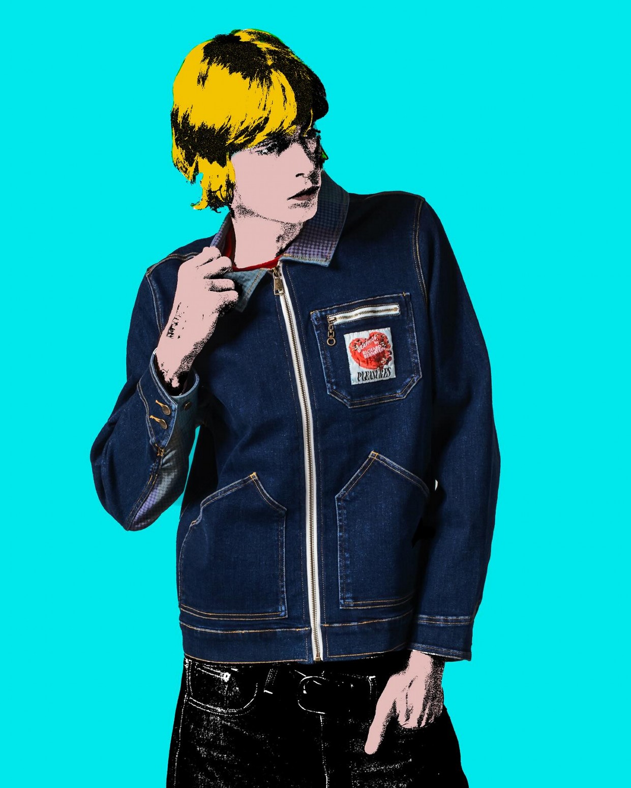 ��PLEASURES/�ץ쥸�㡼����CAKE DENIM JACKET �ǥ˥ॸ�㥱�å� / INDIGO