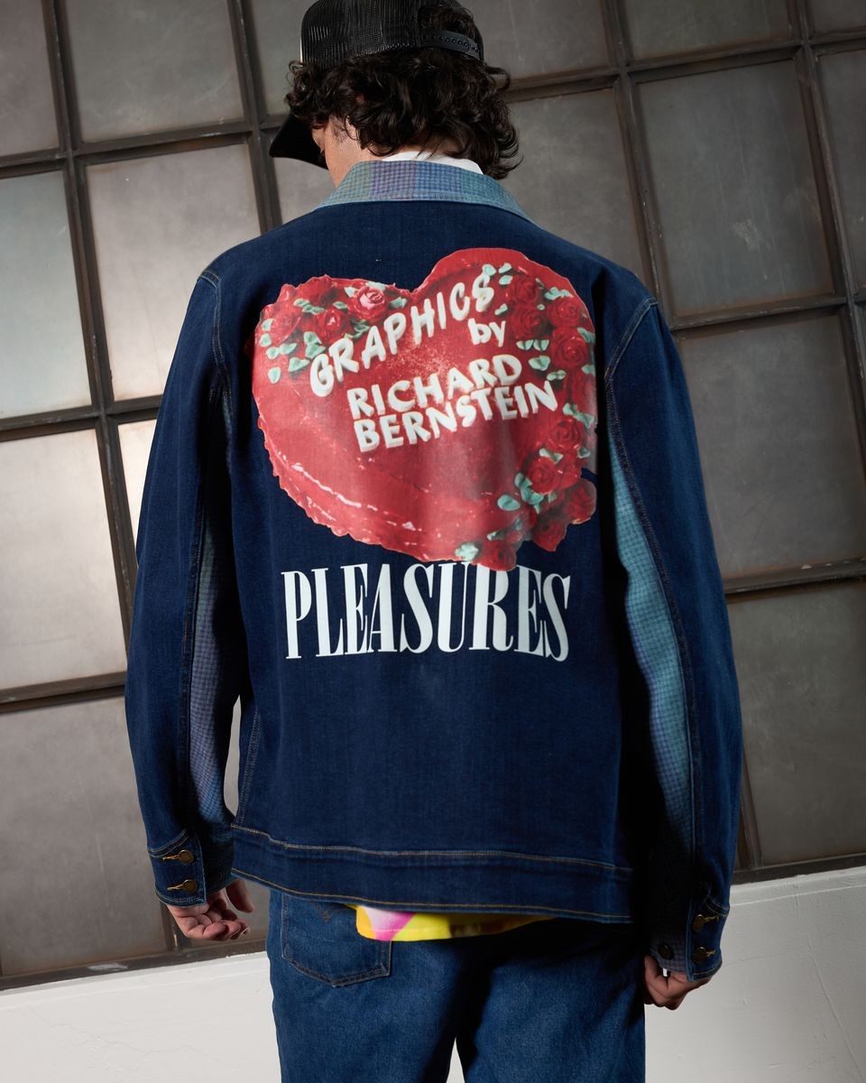 ��PLEASURES/�ץ쥸�㡼����CAKE DENIM JACKET �ǥ˥ॸ�㥱�å� / INDIGO