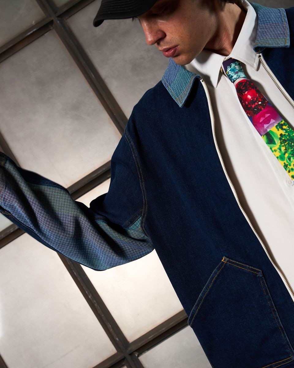 ��PLEASURES/�ץ쥸�㡼����CAKE DENIM JACKET �ǥ˥ॸ�㥱�å� / INDIGO