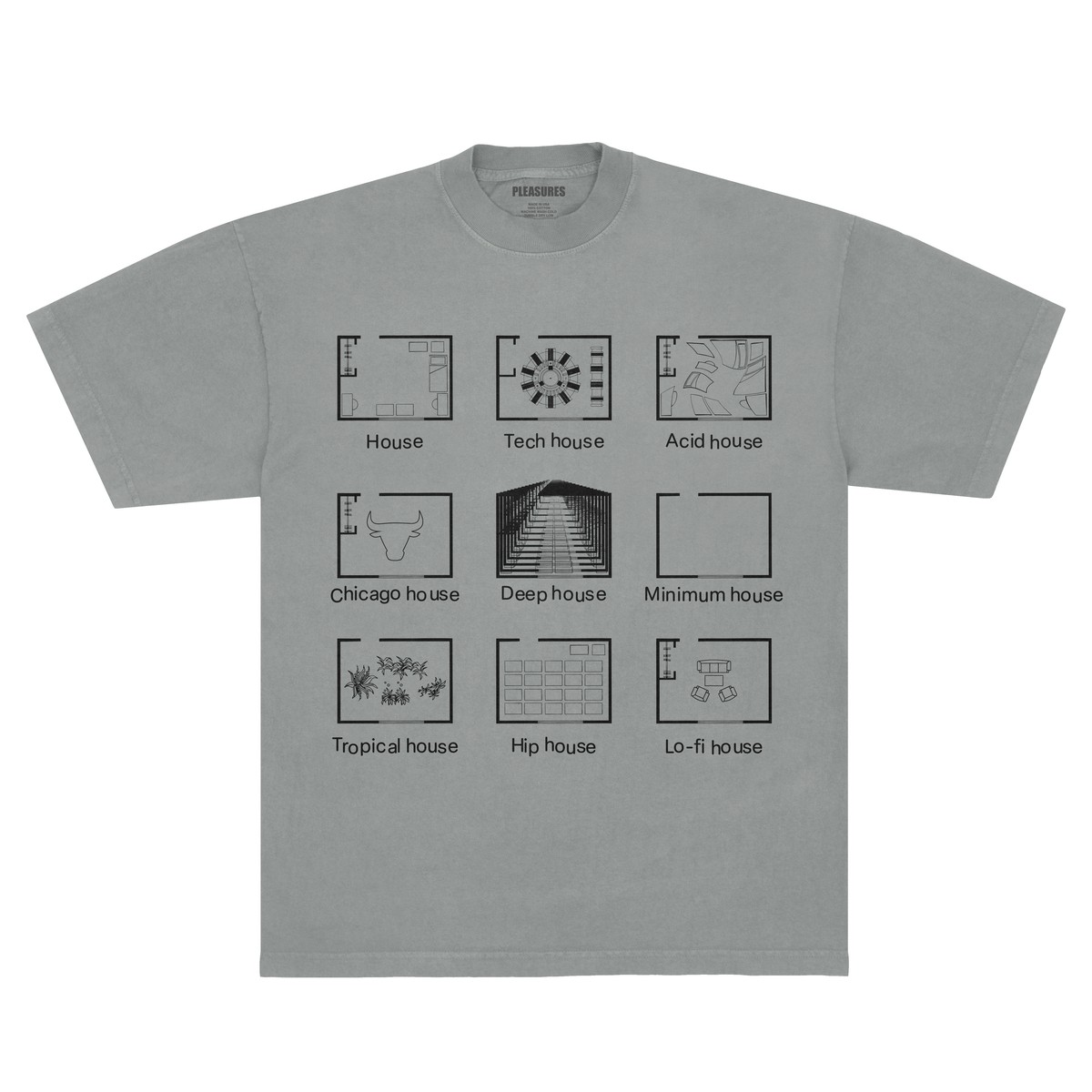 ��PLEASURES/�ץ쥸�㡼����HOUSE BLEND T-SHIRT T����� / STORM GREY