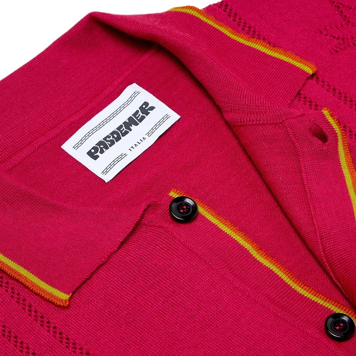 ��PAS DE MER/�ѥɥ����HIGH COUTURE POLO SWEATER �ݥ��������� / FUCSIA