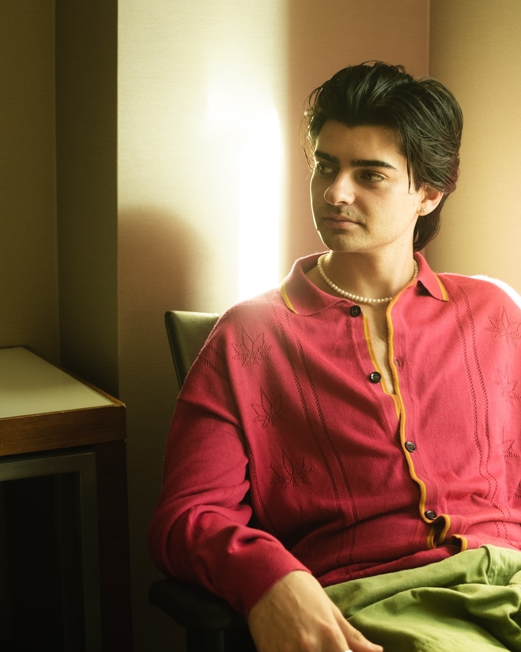 ��PAS DE MER/�ѥɥ����HIGH COUTURE POLO SWEATER �ݥ��������� / FUCSIA