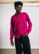 ��PAS DE MER/�ѥɥ����HIGH COUTURE POLO SWEATER �ݥ��������� / FUCSIA