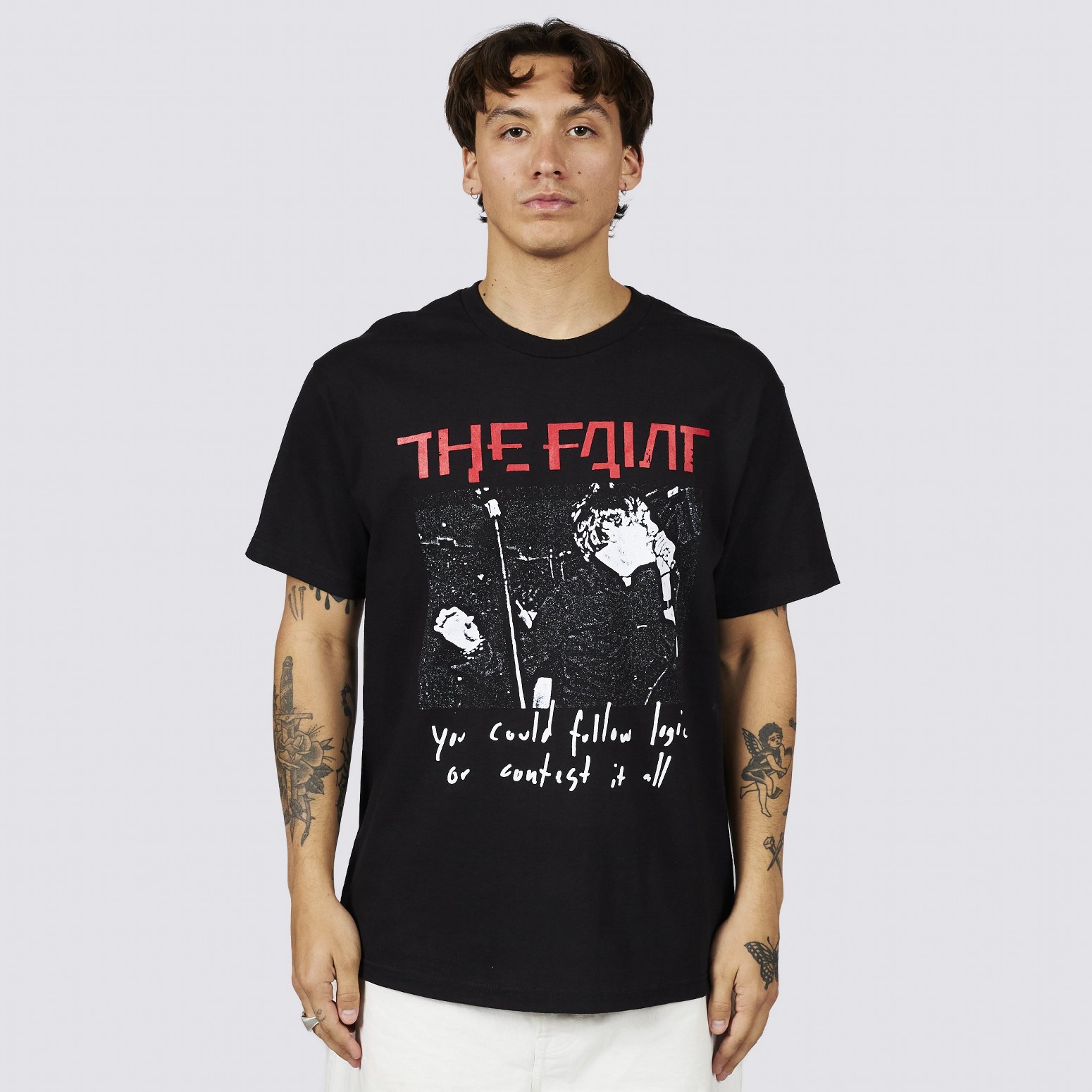 ��PLEASURES/�ץ쥸�㡼����THE FAINT/�� �ե�����ȡ�LOGIC T-SHIRT T����� / BLACK
