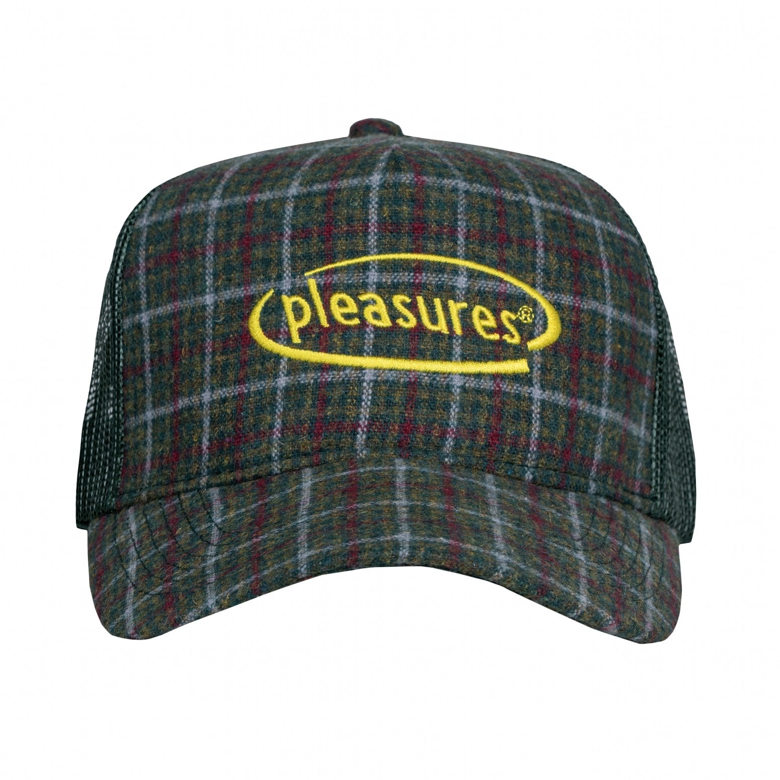 ��PLEASURES/�ץ쥸�㡼����HAPPIER PLAID TRUCKER ����å� / GREEN