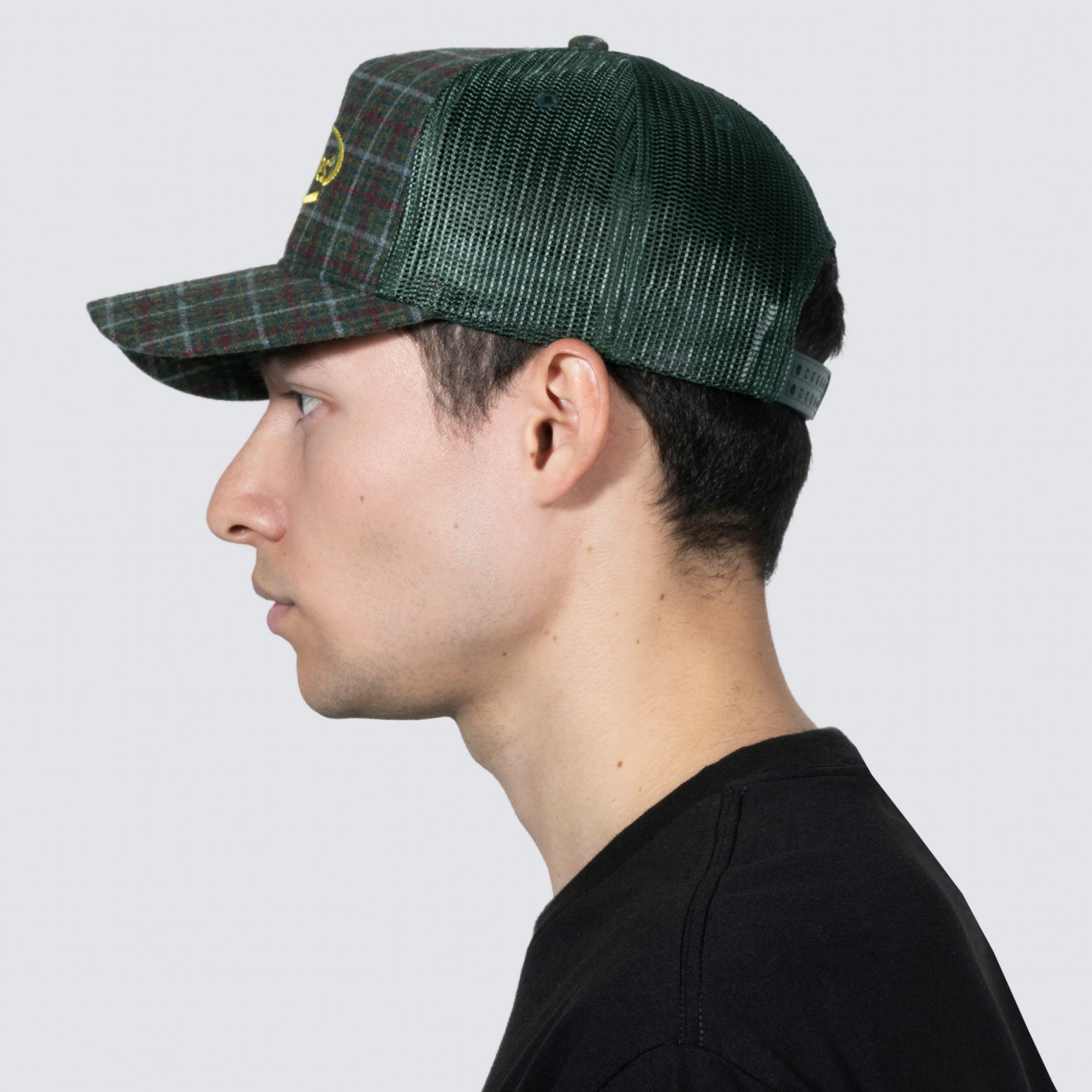 ��PLEASURES/�ץ쥸�㡼����HAPPIER PLAID TRUCKER ����å� / GREEN