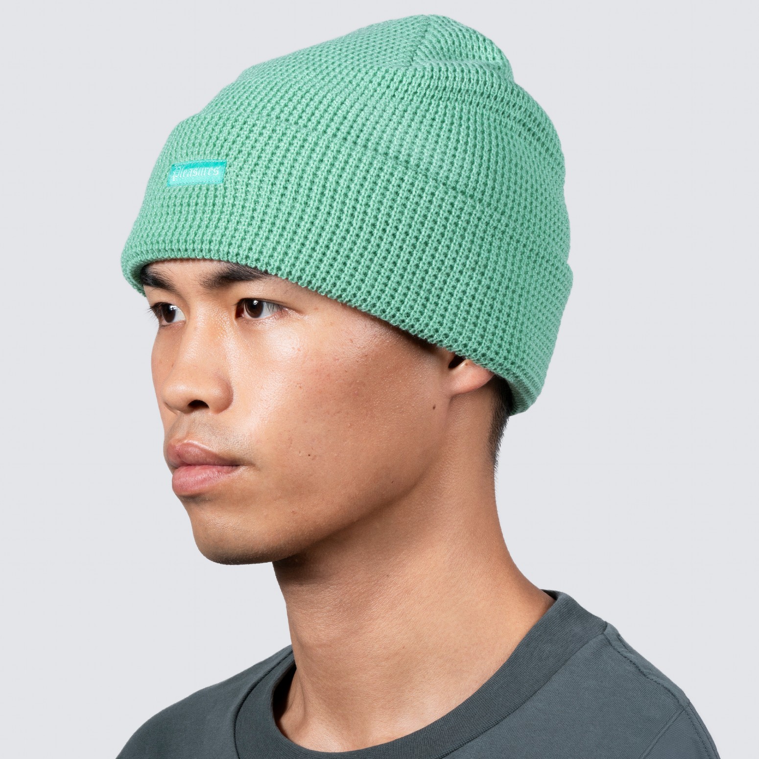 ��PLEASURES/�ץ쥸�㡼����OLD E WAFFLE BEANIE �˥å�˹ / MATCHA