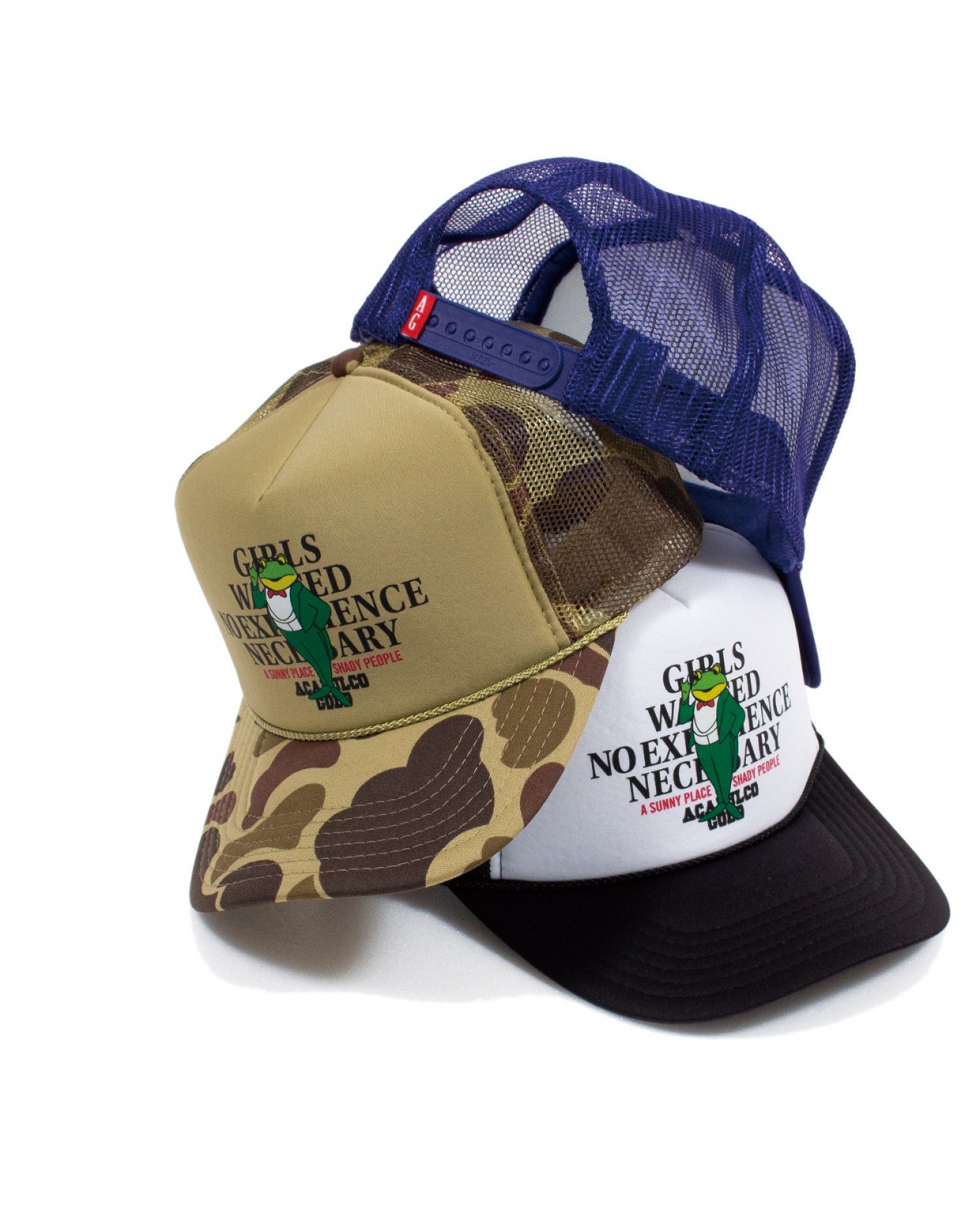 ��ACAPULCO GOLD/�����ץ륳 ������ɡ�MACK-D TRUCKER CAP ����å� / PURPLE/WHITE