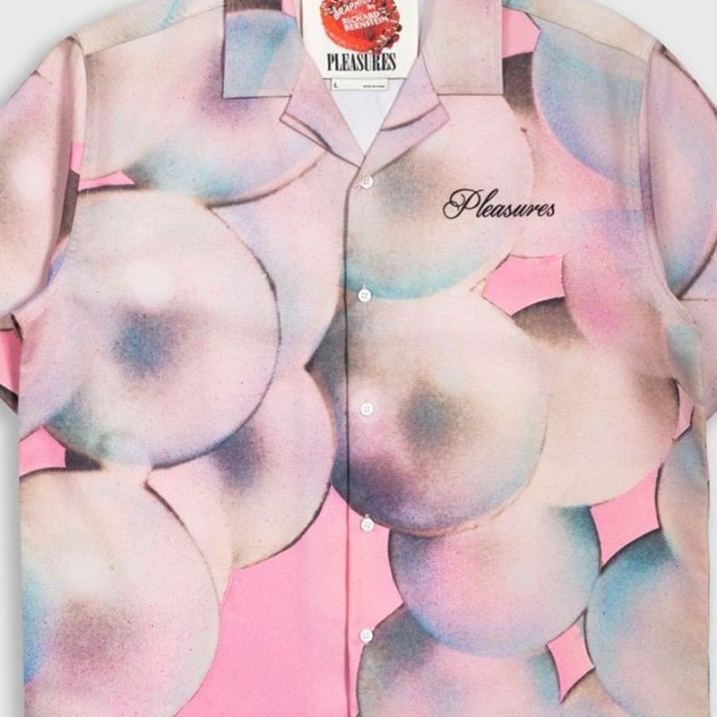 ��PLEASURES/�ץ쥸�㡼����PEARL BUTTON UP Ⱦµ����� / PINK