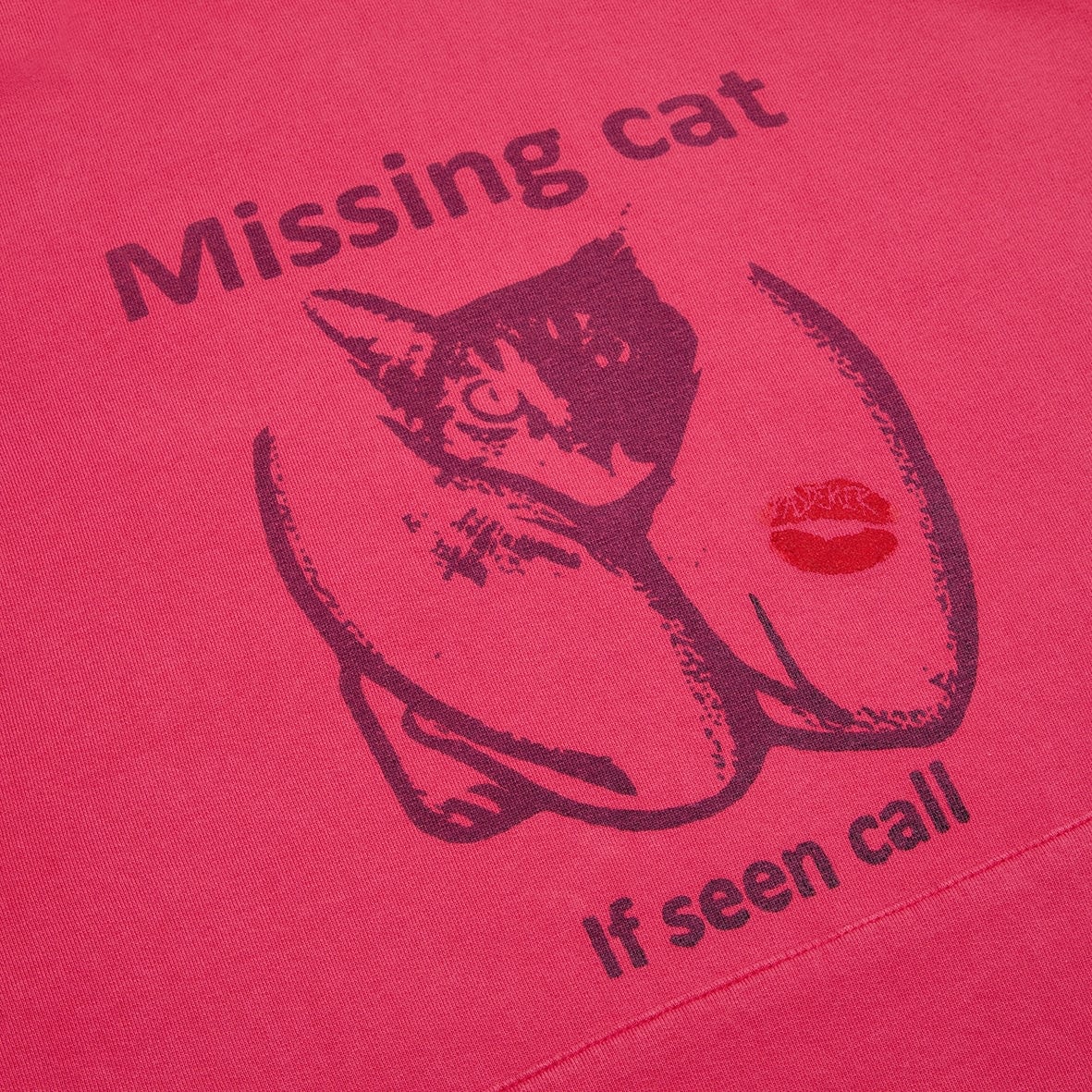 PAS DE MER/ѥɥMISSING CAT HOODY ѡ / FUCSIA-BLACK