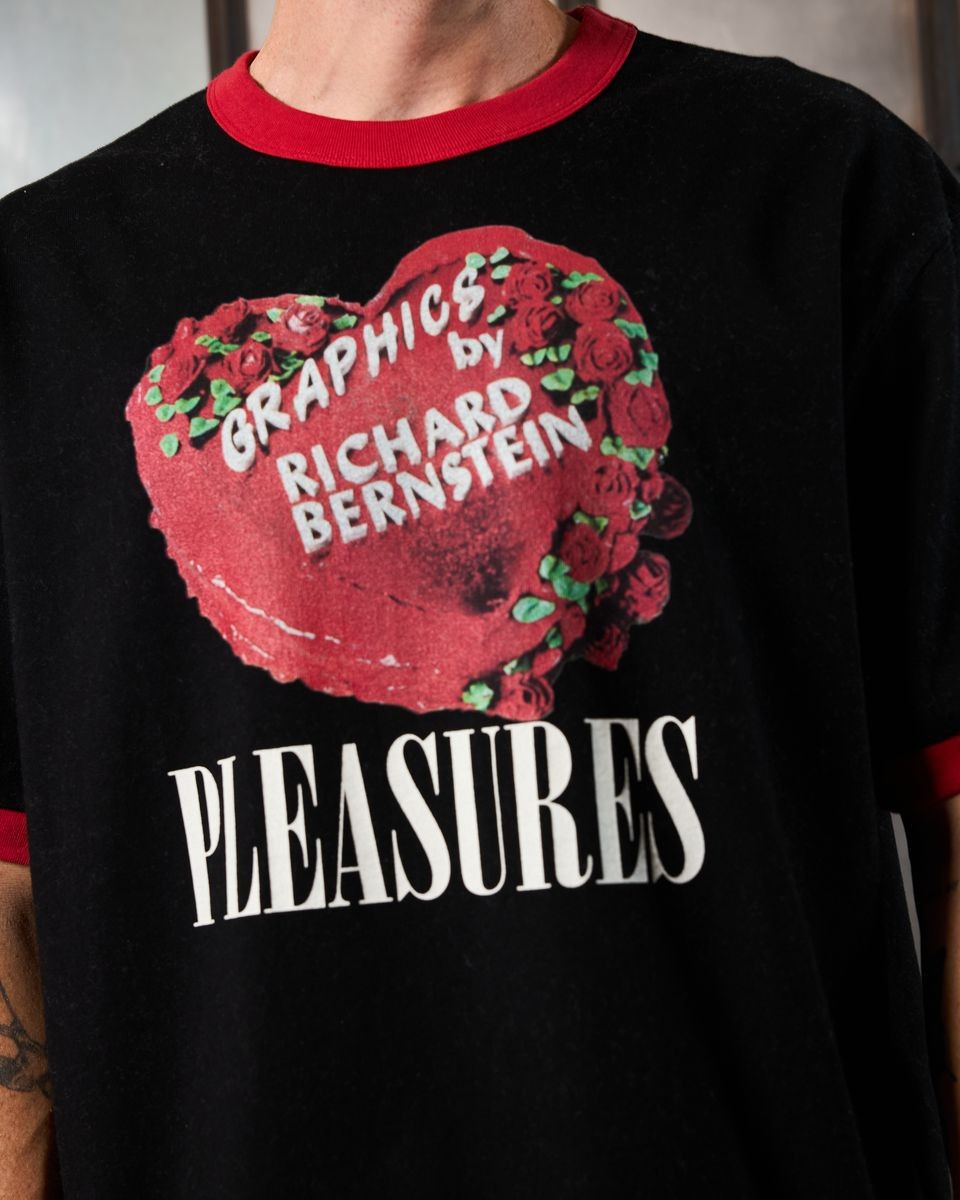 ��PLEASURES/�ץ쥸�㡼����CAKE RINGER SHIRT T����� / BLACK