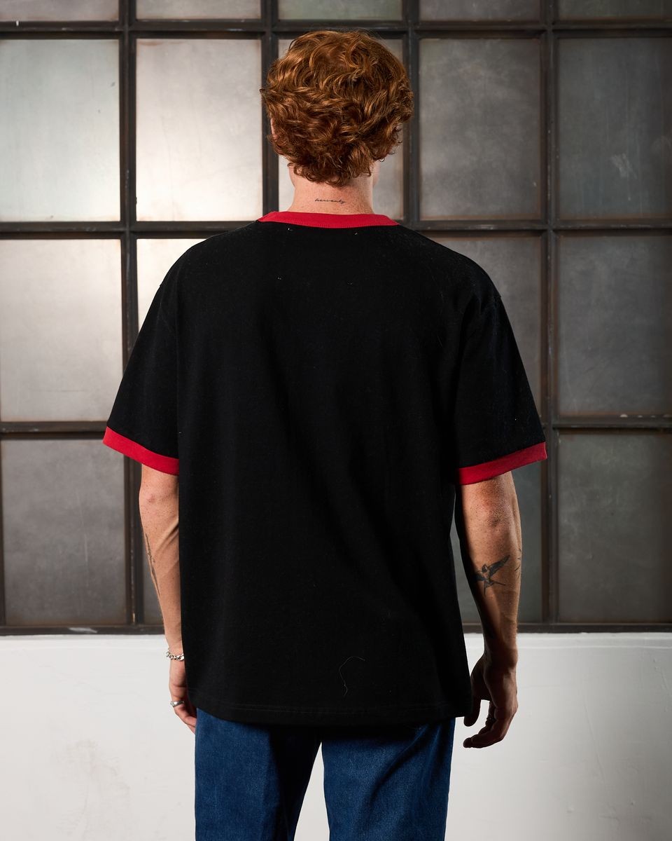 ��PLEASURES/�ץ쥸�㡼����CAKE RINGER SHIRT T����� / BLACK