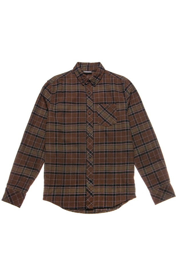 ��THE HUNDREDS/�����ϥ�ɥ�åġ�KAI LS FLANNEL / BLACK �֥�å� ��