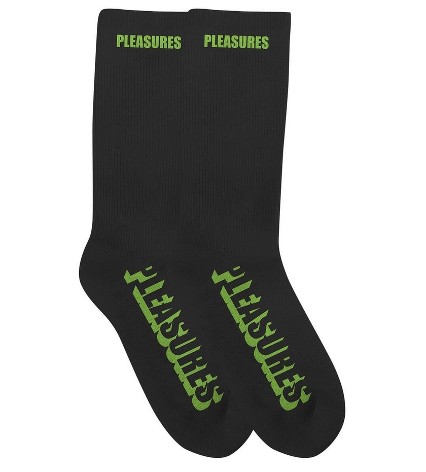 ��PLEASURES/�ץ쥸�㡼����KNOCK OUT SOCKS ���å��� / BLACK
