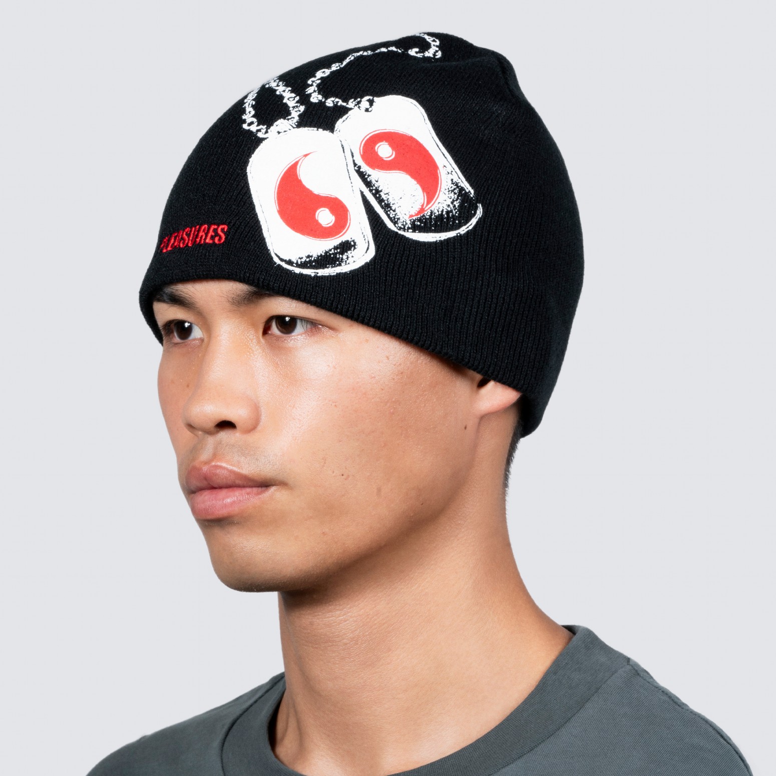 ��PLEASURES/�ץ쥸�㡼����DOG TAGS SKULLY �˥å�˹ / BLACK