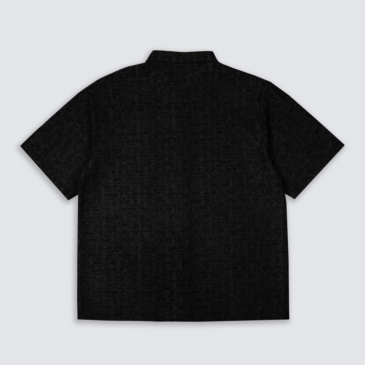 PLEASURES/ץ쥸㡼LACY BUTTON DOWN Ⱦµ / BLACK