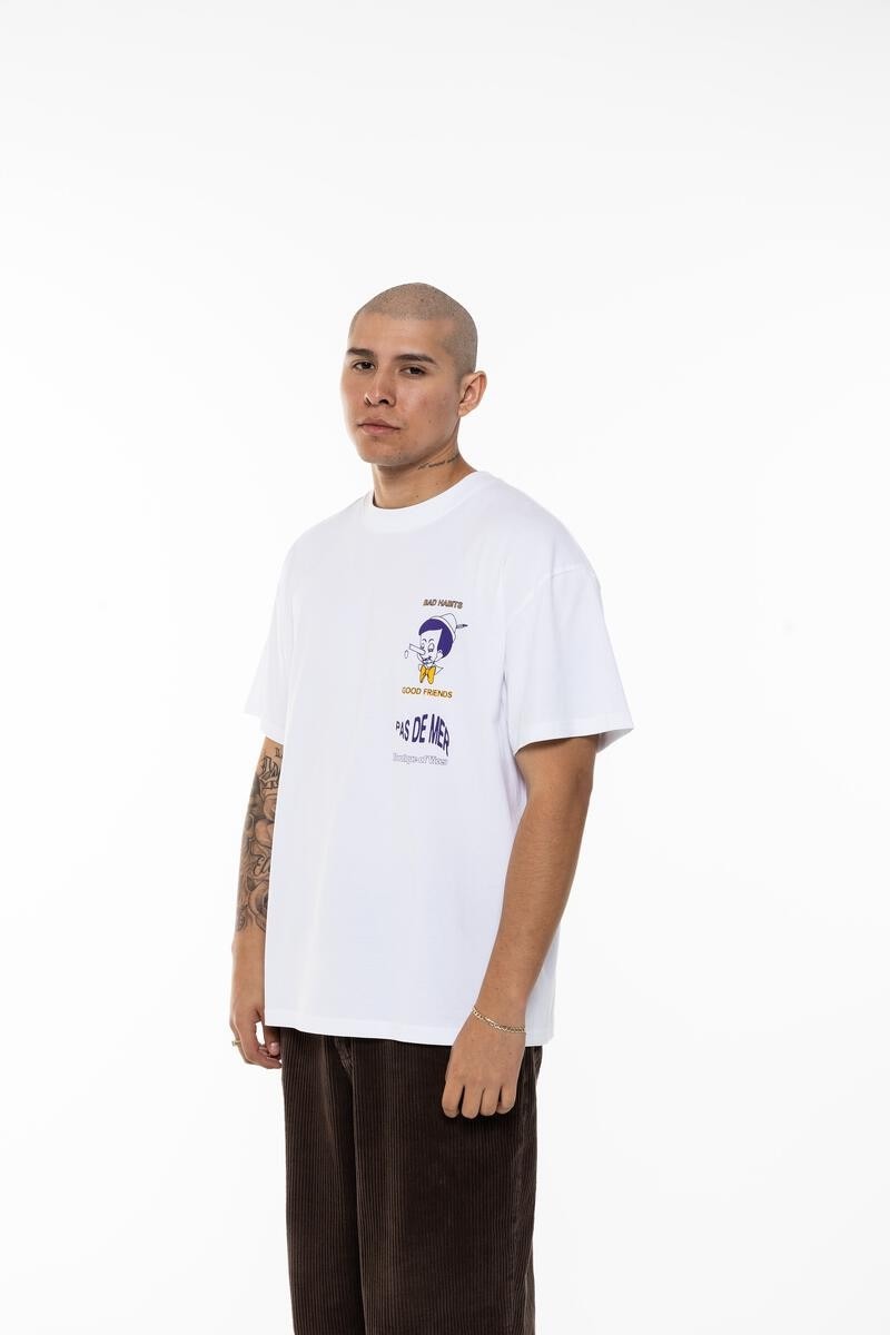 PAS DE MER/ѥɥBAD HABITS TEE T / WHITE