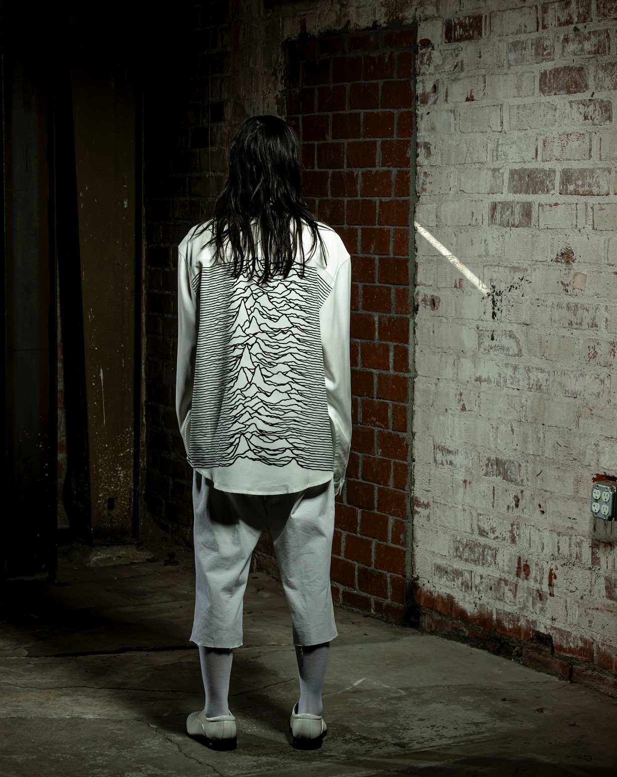 ��PLEASURES/�ץ쥸�㡼����JOY DIVISION/���祤���ǥ�����������NOTHING BUTTON DOWN Ĺµ����� / WHITE