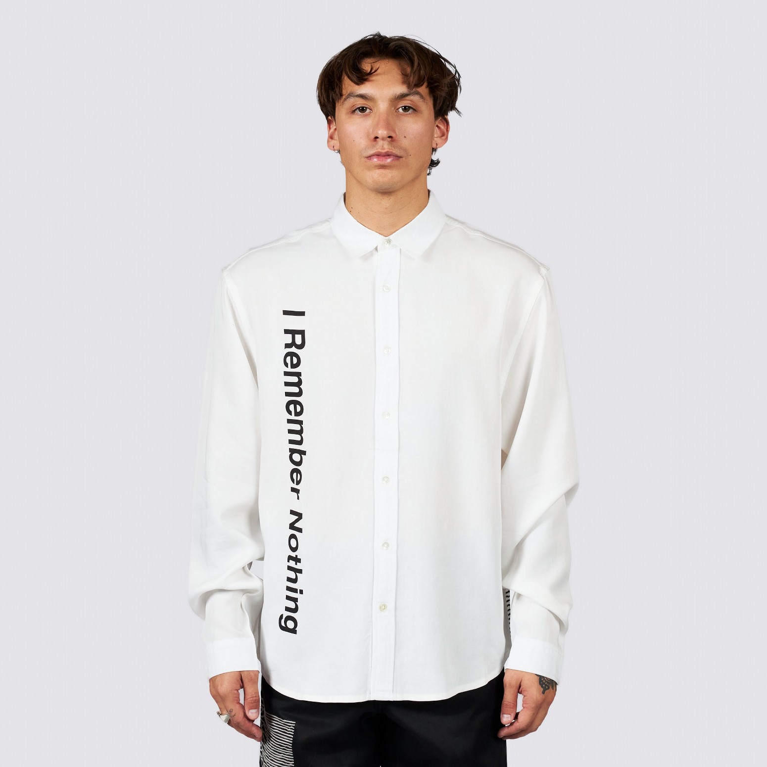 ��PLEASURES/�ץ쥸�㡼����JOY DIVISION/���祤���ǥ�����������NOTHING BUTTON DOWN Ĺµ����� / WHITE