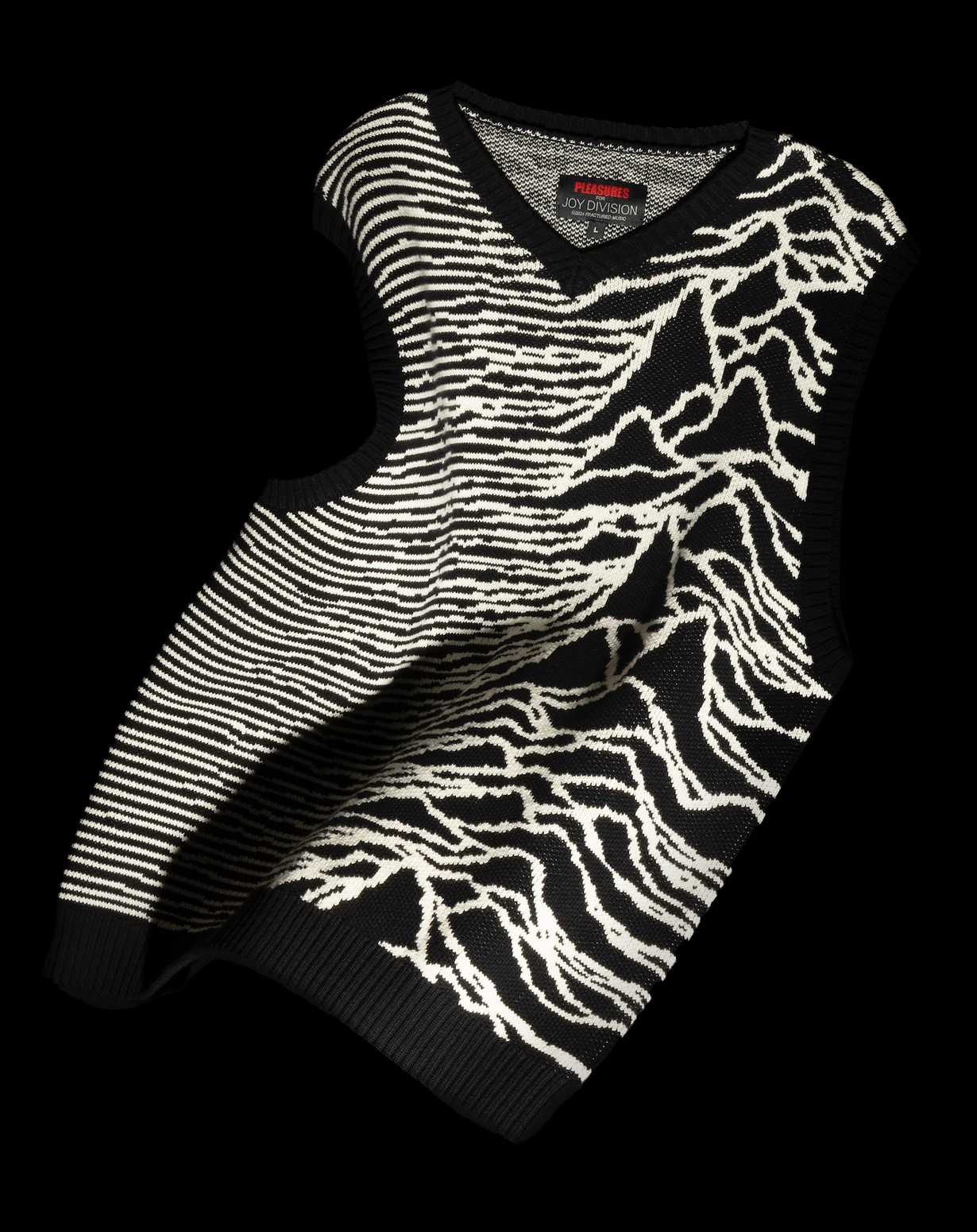 PLEASURES/ץ쥸㡼JOY DIVISION/祤ǥINTERZONE SWEATER VEST ˥åȥ٥ / BLACK