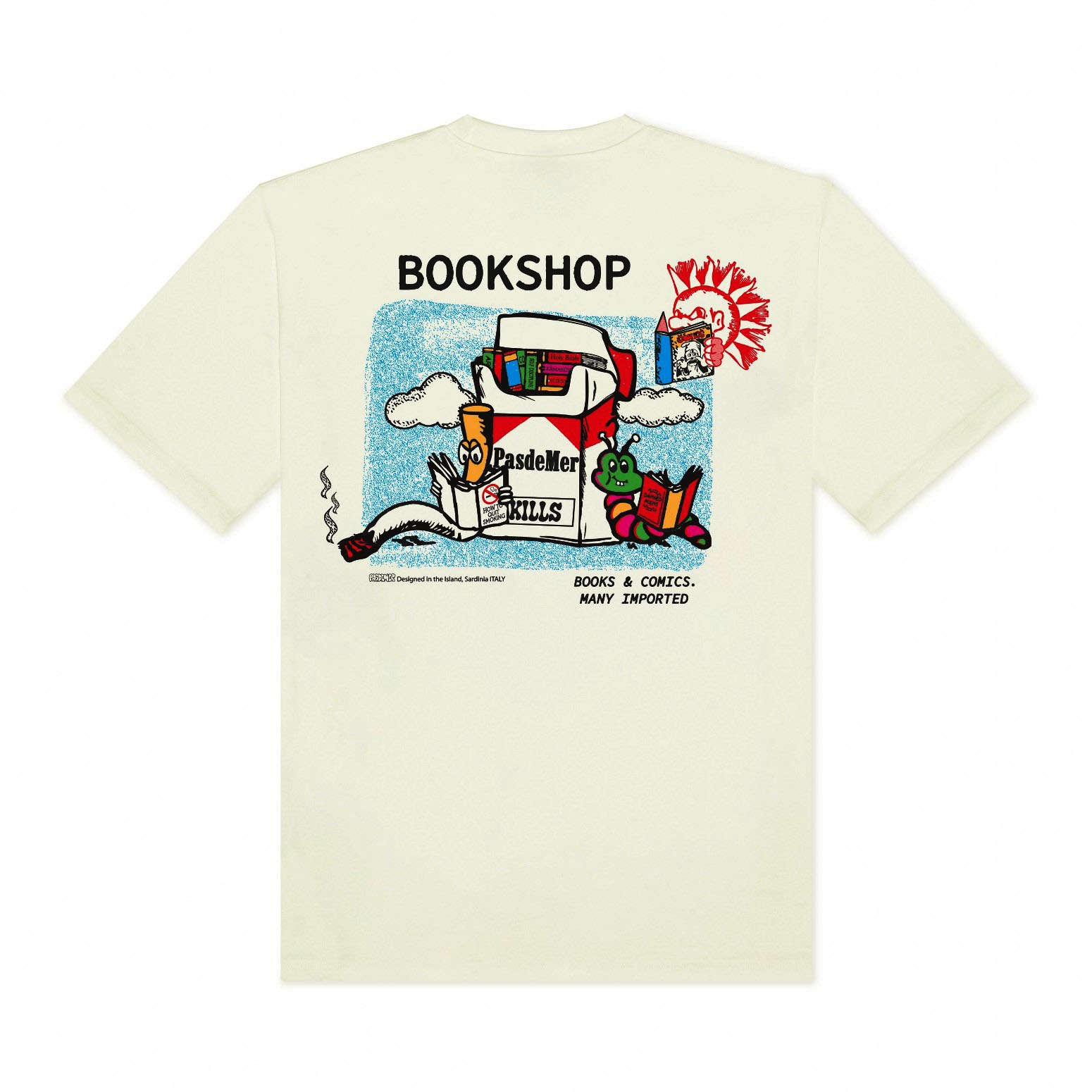 PAS DE MER/ѥɥBOOK SHOP TEE T / CREAM