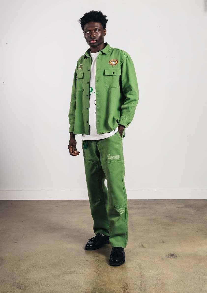 ��PAS DE MER/�ѥɥ����OFFICINA PANTS �ѥ�� / ARMY GREEN