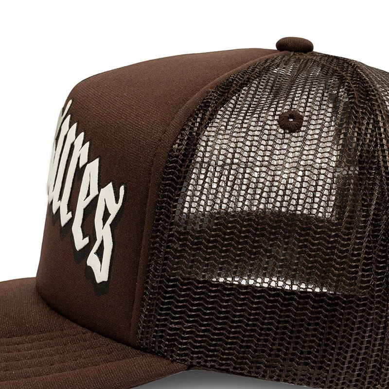 PLEASURES/ץ쥸㡼TWITCH TRUCKER CAP å / BROWN