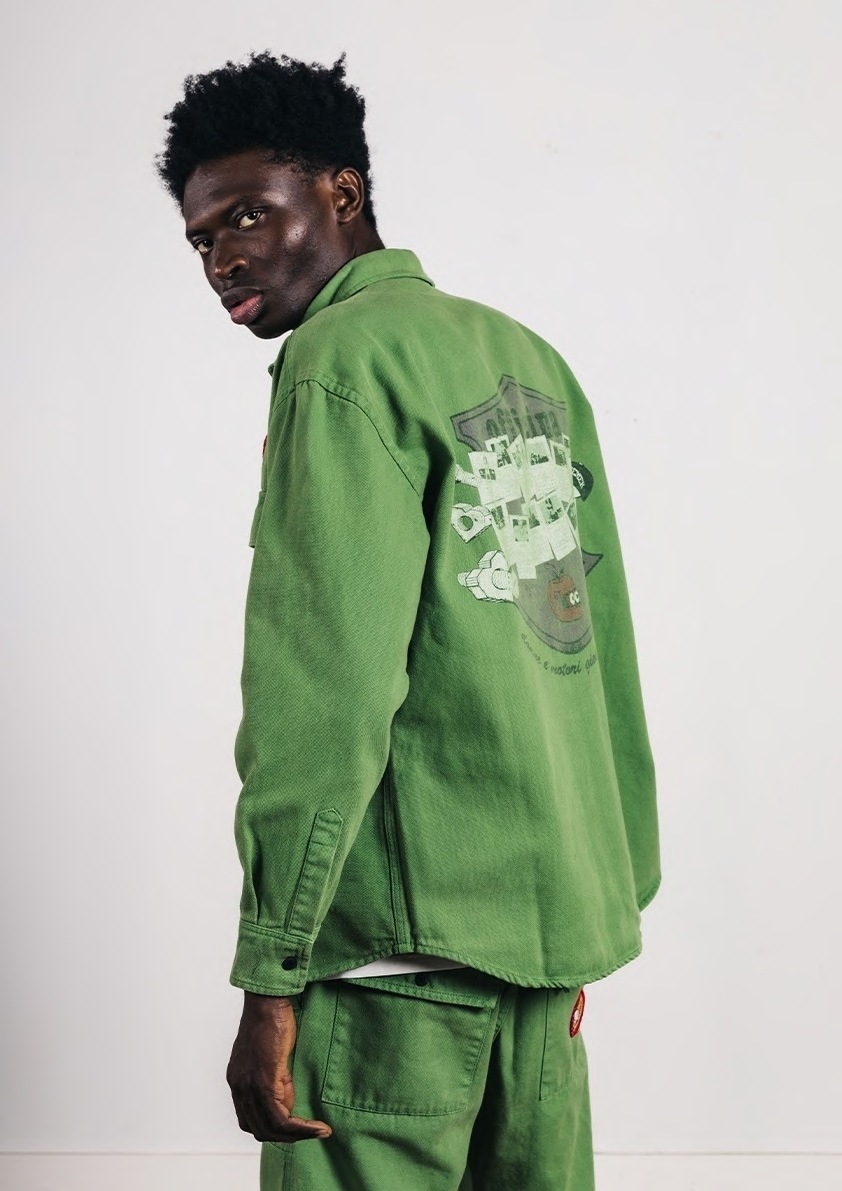 ��PAS DE MER/�ѥɥ����OFFICINA SHIRT Ĺµ����� / ARMY GREEN