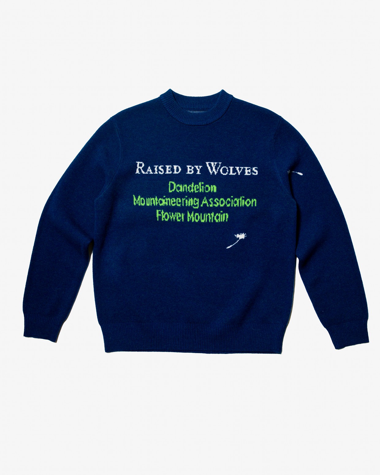 ��RAISED BY WOLVES/�쥤���ɥХ�����֥���DMA INTARSIA SWEATER �������� / HEATHERED INDIGO