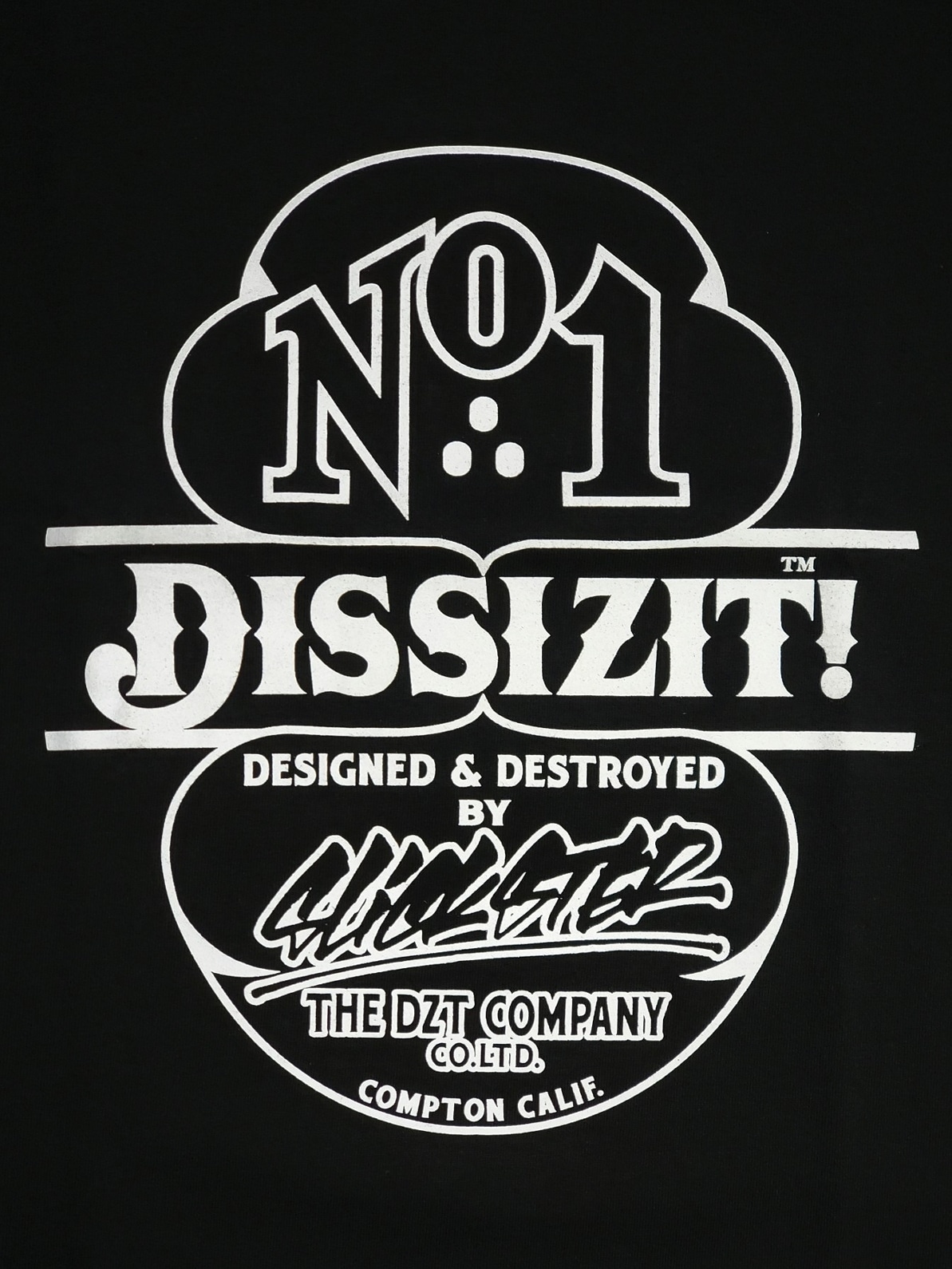 ��DISSIZIT/�ǥ����������åȡ�DISSIZIT No.1 TEE T����� / BLACK �֥�å�