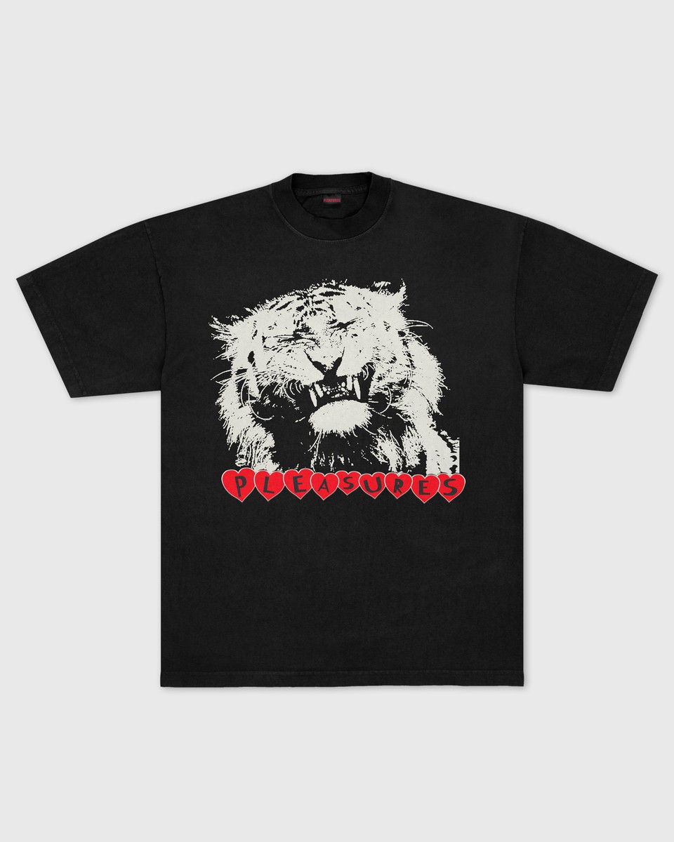 ��PLEASURES/�ץ쥸�㡼����GRIN T-SHIRT T����� / BLACK