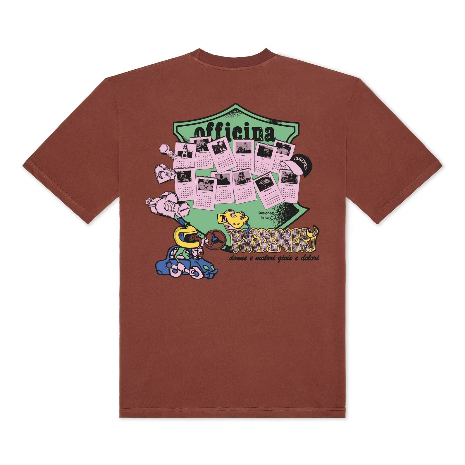 ��PAS DE MER/�ѥɥ����OFFICINA T-SHIRT T����� / BROWN