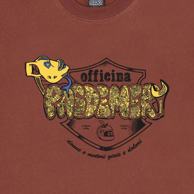 ��PAS DE MER/�ѥɥ����OFFICINA T-SHIRT T����� / BROWN