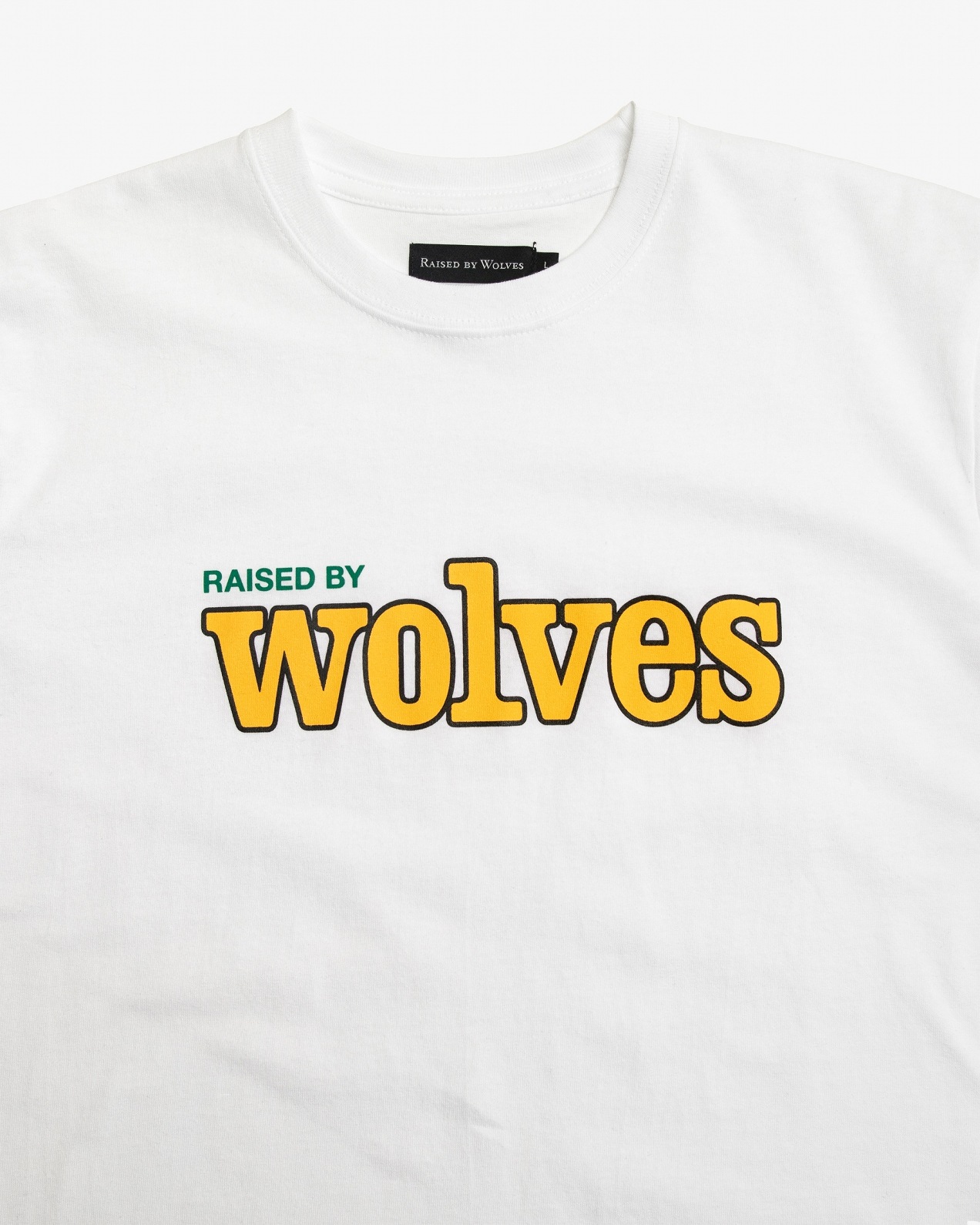 RAISED BY WOLVES/쥤ɥХ֥TEAM LETTERING TEE T / WHITE ۥ磻