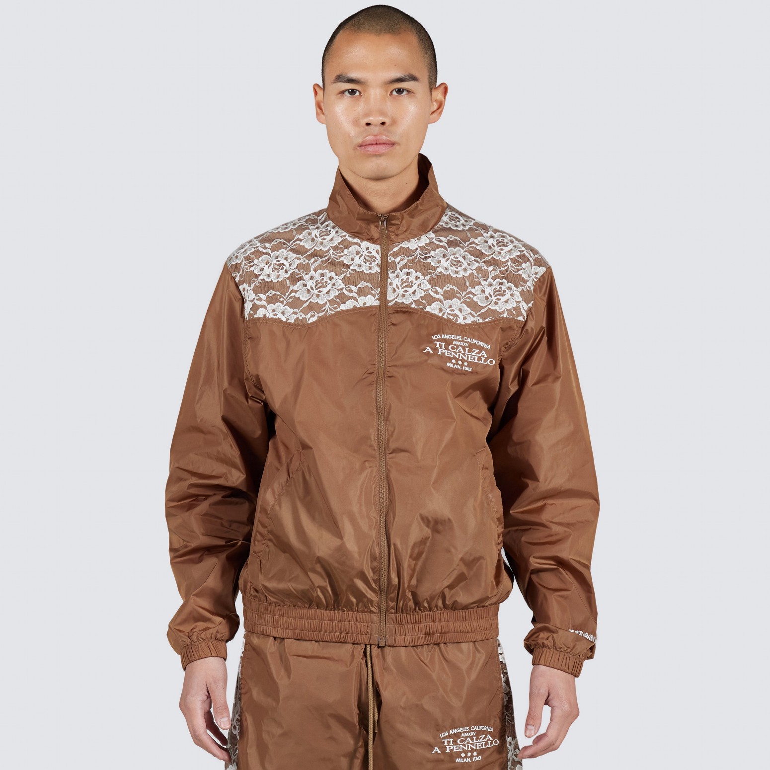PLEASURES/ץ쥸㡼IUTER/FRANCESCA TRACK JACKET ȥå㥱å / BROWN