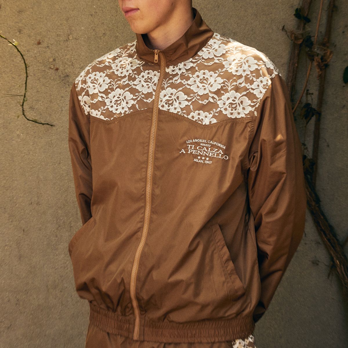 PLEASURES/ץ쥸㡼IUTER/FRANCESCA TRACK JACKET ȥå㥱å / BROWN