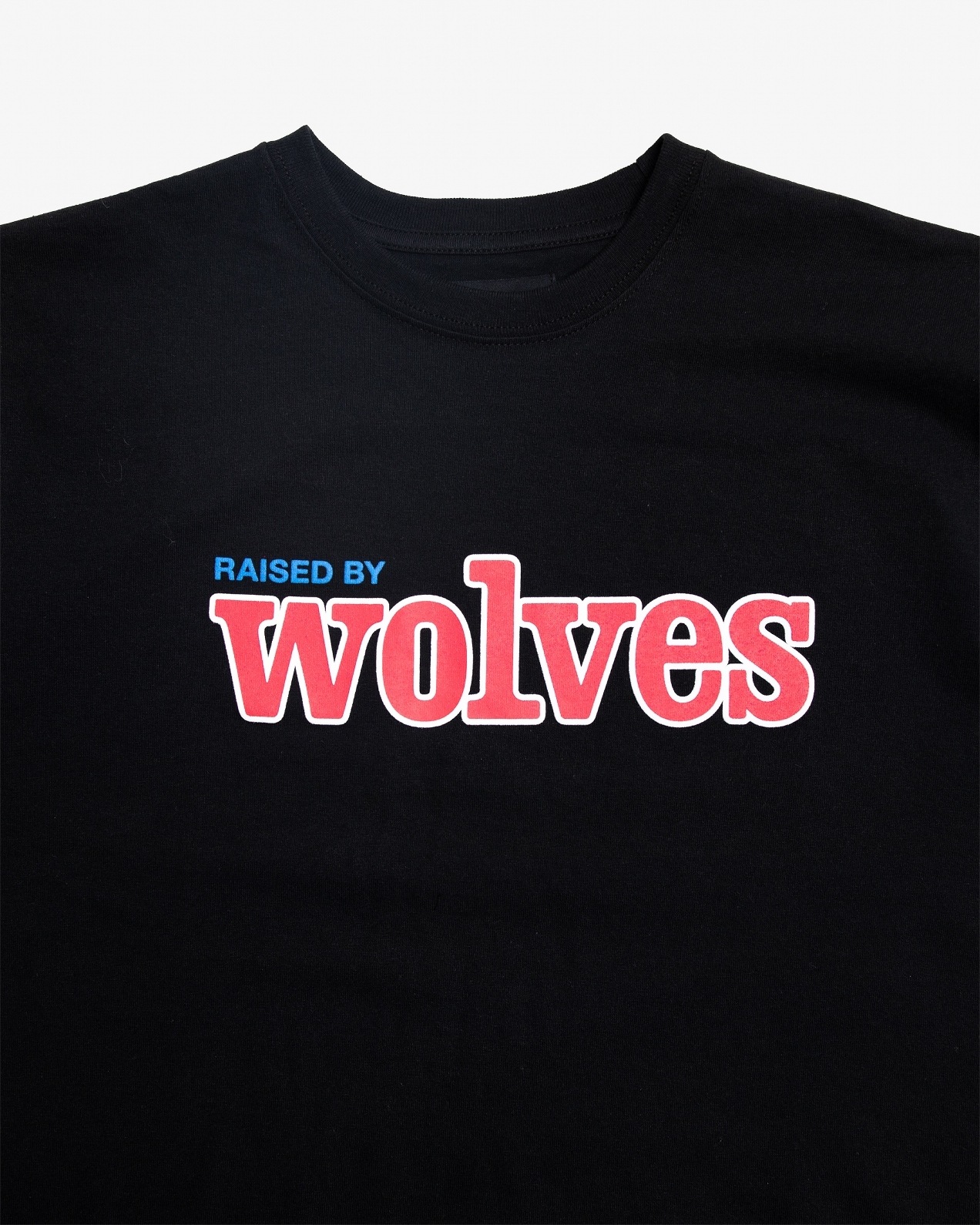 RAISED BY WOLVES/쥤ɥХ֥TEAM LETTERING TEE T / BLACK ֥å